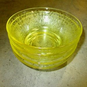 Vintage Yellow Florentine Poppy #2 Berry Bowls